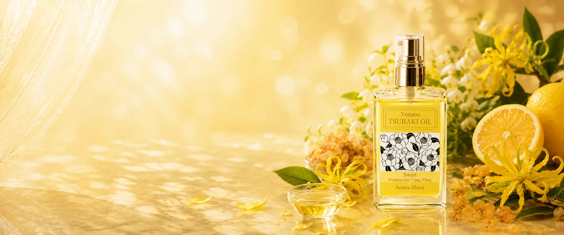 Venurse TSUBAKI OIL スイート - イランイラン＆フランキンセンスのツバキオイル